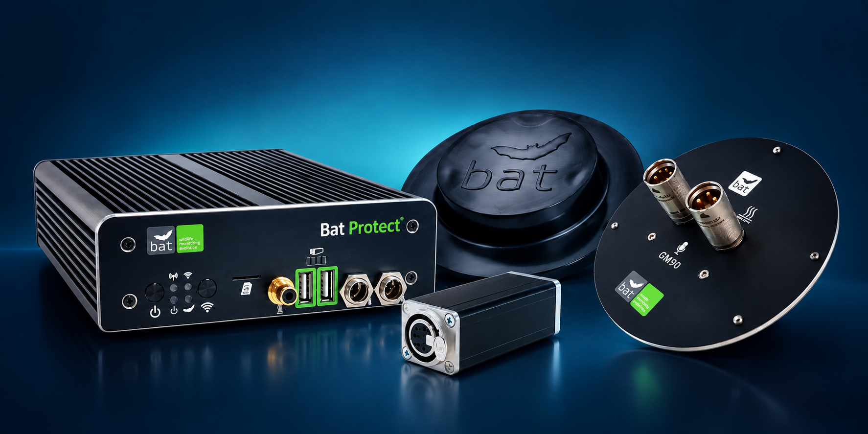 Bat Protect ultrasonic acoustic monitoring equipment for wind turbines